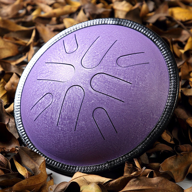 The Provencal Lavender MoralGain Legacy 10-inch 8-note portable handpan, offering a serene sound and a touch of elegance.