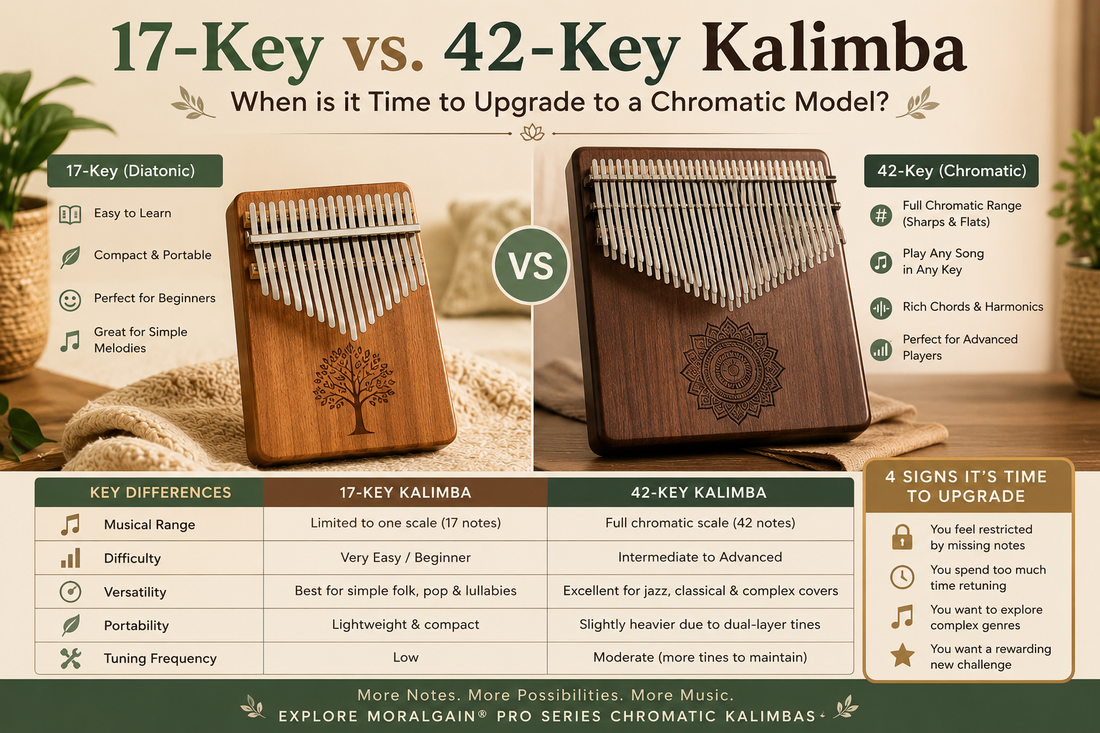 17-Key vs. 42-Key Kalimba: When is it Time to Upgrade to a Chromatic Model?