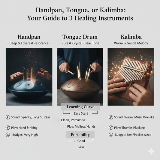 Handpan, Tongue Drum, or Kalimba: Which of These 3 Healing Instruments Is Your Best Choice?