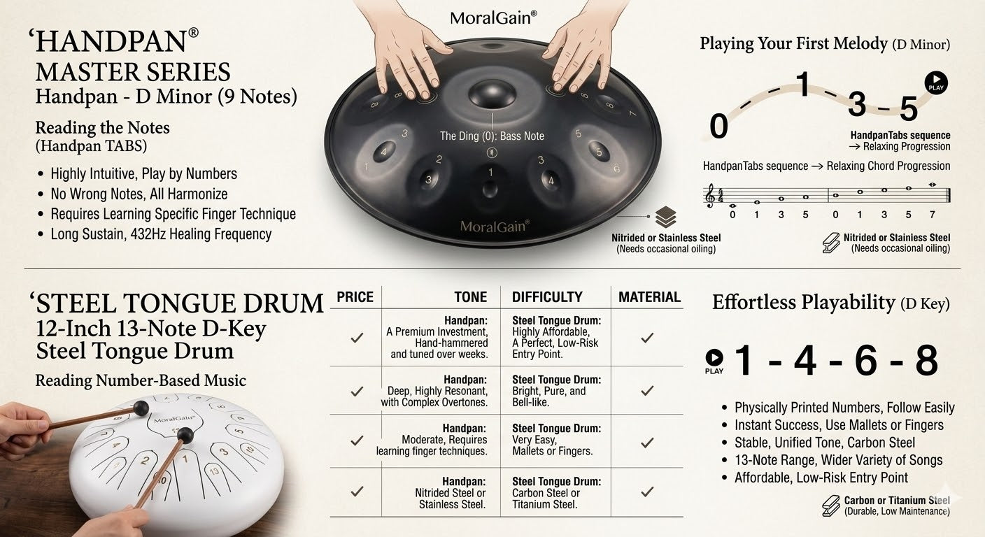 Handpan Sheet Music & Tabs Guide | MoralGain®