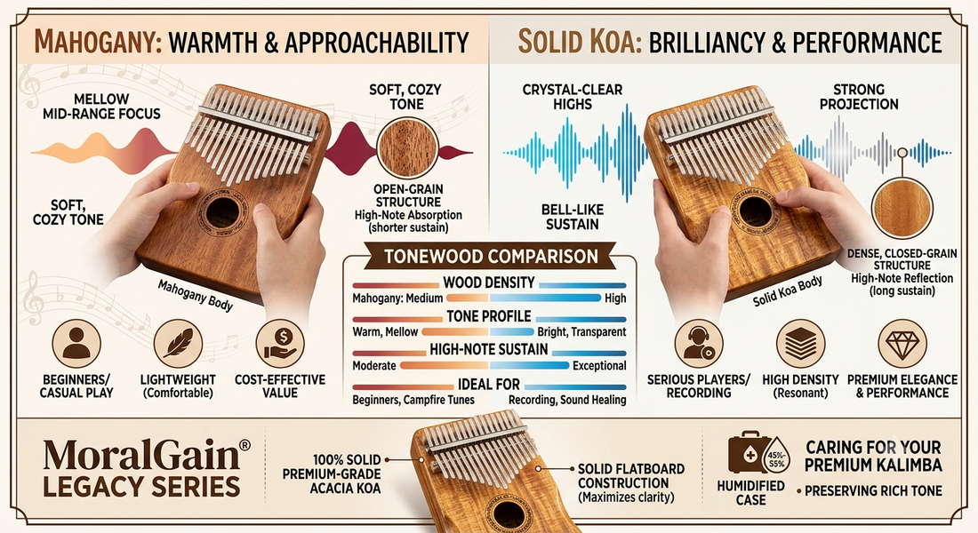 The Acoustic Science of Kalimba Tonewoods: Why Solid Koa Outlasts Mahogany