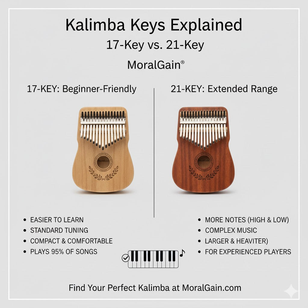 Kalimba Keys Explained: 17-Key vs. 21-Key – Which One Should You Buy?