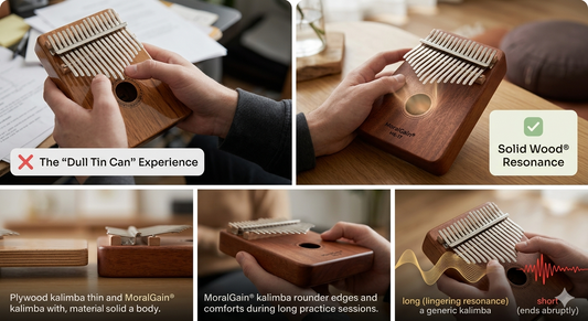 MoralGain® vs. Budget Kalimbas: Why Solid Wood is the Key to Relaxation