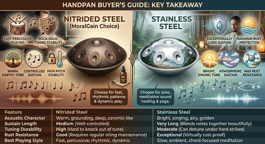 Stainless Steel vs. Nitrided Steel Handpan: Which Is Better? | MoralGain