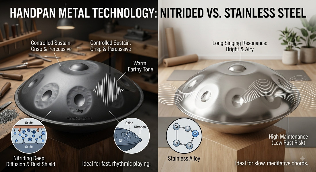 Nitrided Steel vs. Stainless Steel Handpan: How Material Technology Dictates Your Sound