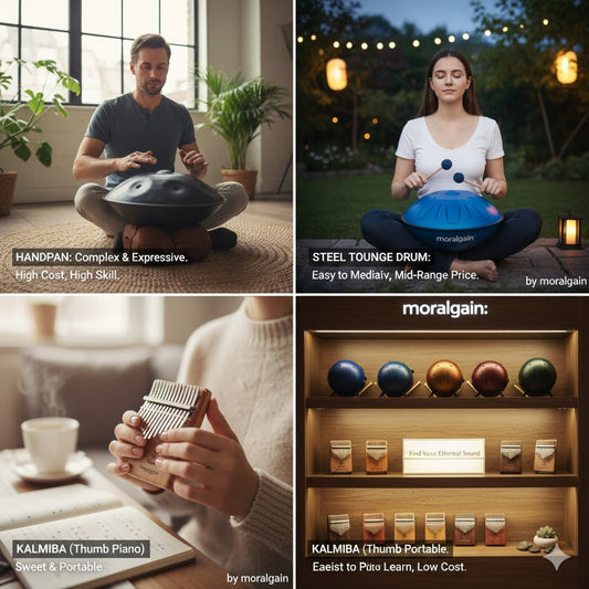 Handpan vs. Steel Tongue Drum vs. Kalimba: The Ultimate Comparison to Find Your Soul Sound