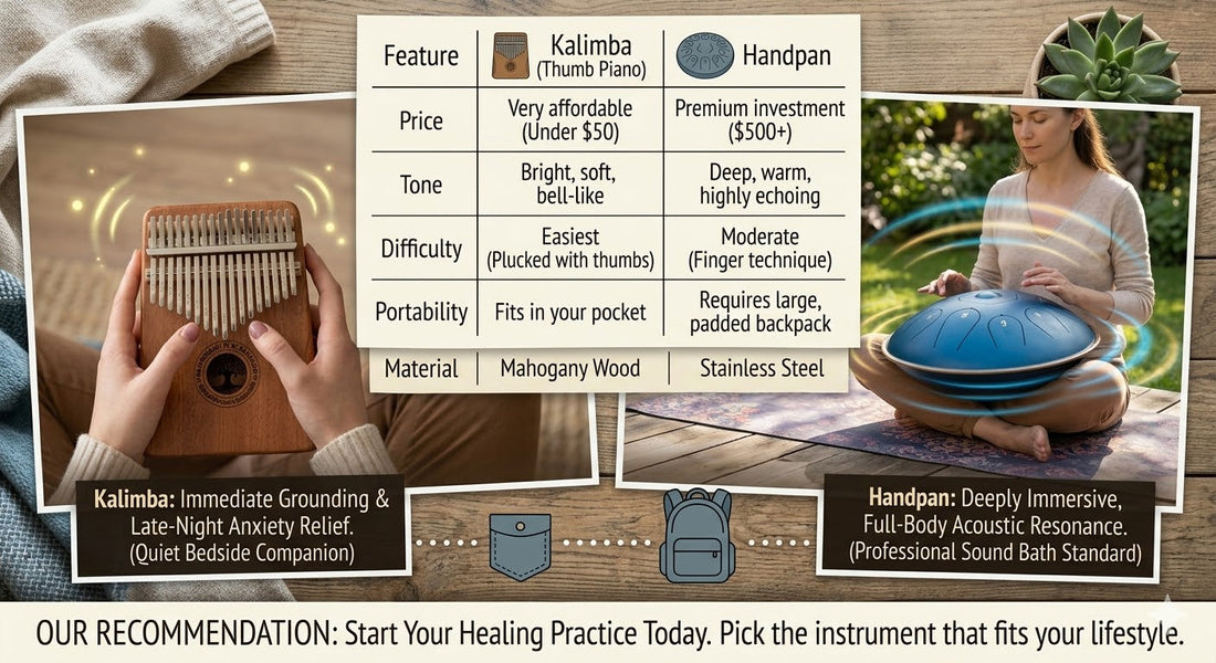 Kalimba vs Handpan: Which Sound Healing Instrument is Best for Beginners?