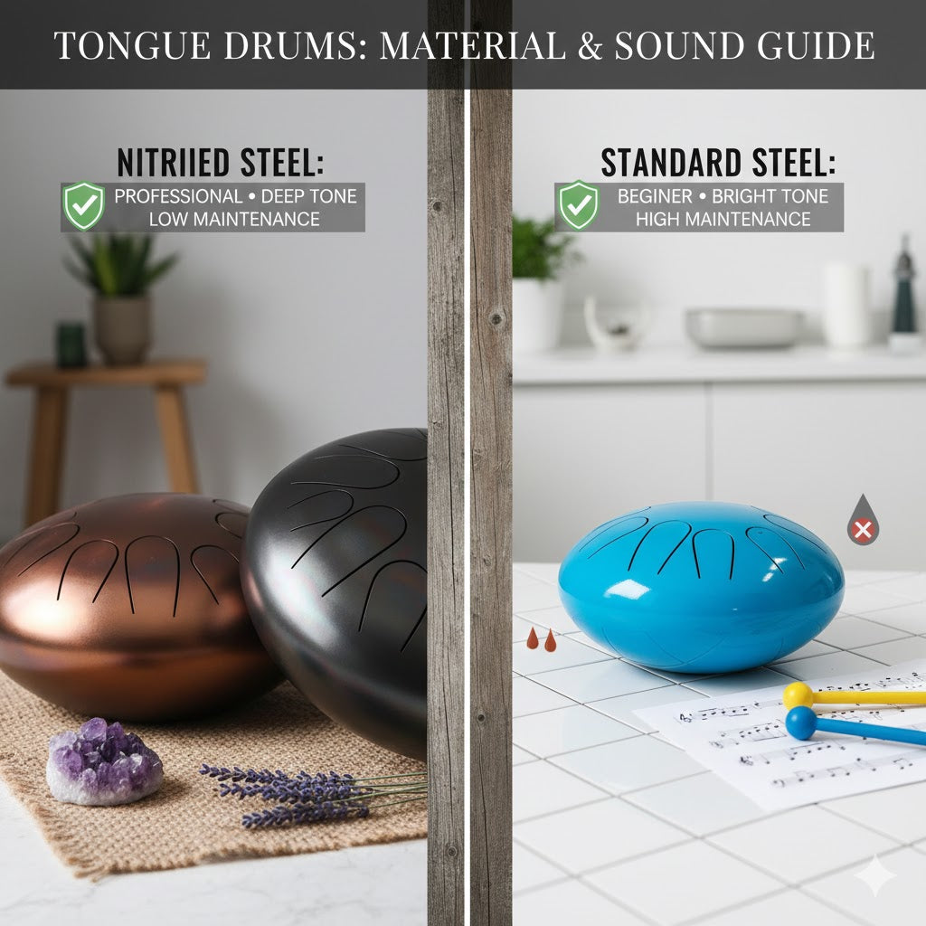 Choosing Your First Tongue Drum: Steel vs. Nitrided Steel vs. Tone – A Beginner's Guide