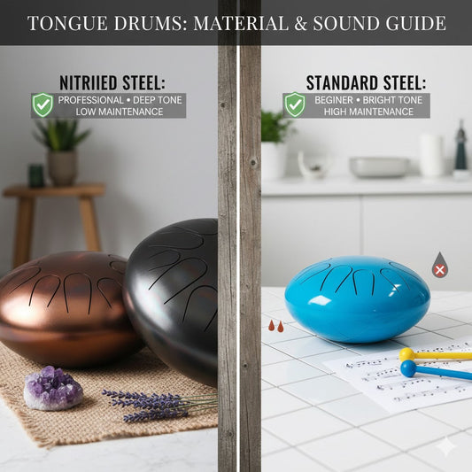 Choosing Your First Tongue Drum: Steel vs. Nitrided Steel vs. Tone – A Beginner's Guide