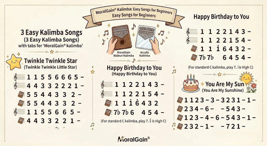 3 Easy Kalimba Songs for Beginners (Tabs Included)