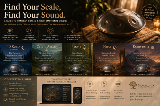 Understanding Handpan Scales: How to Choose Between D Minor, Kurd, and Celtic Scales