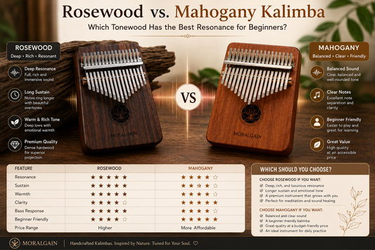 Rosewood vs. Mahogany Kalimba: Which Tonewood Has the Best Resonance for Beginners?