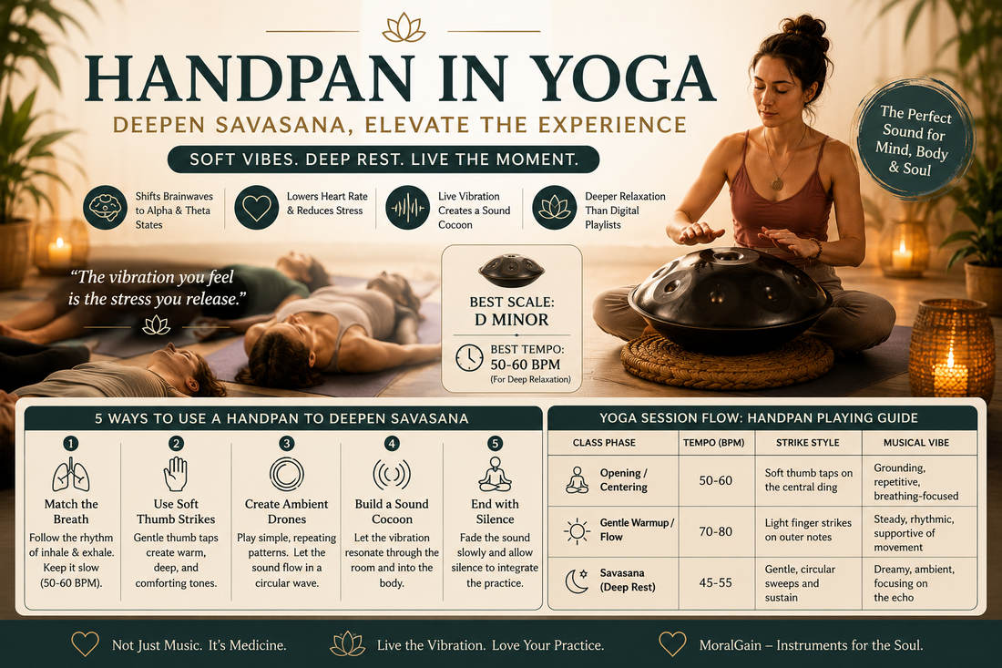 5 Ways Yoga Teachers Can Use the Handpan to Deepen Savasana