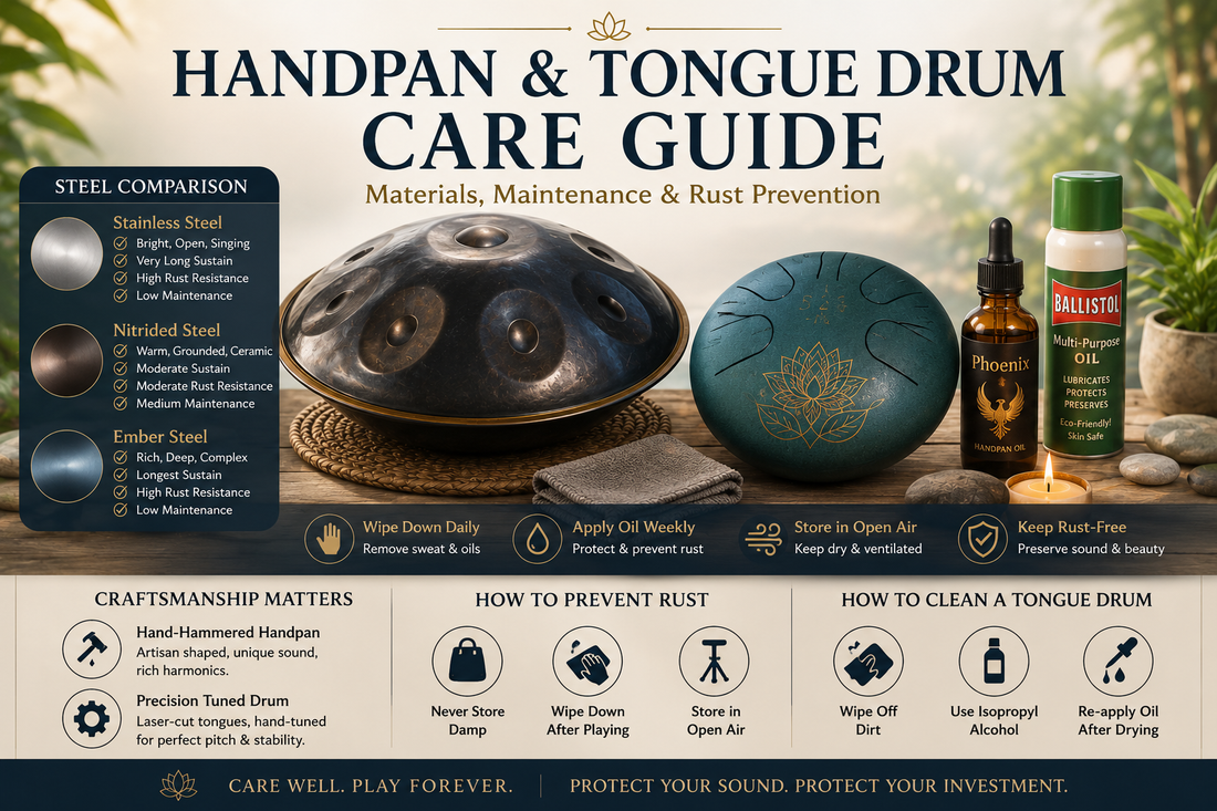 Handpan Maintenance & Materials: How to Choose Steel and Prevent Rust