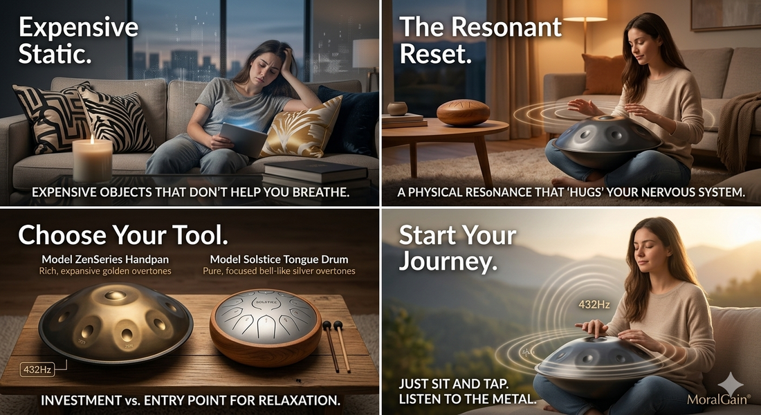 Stop Buying "Dead" Decor: How a Handpan Gives Your Living Room a Soul