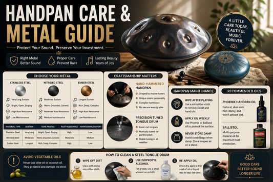 Handpan Maintenance & Materials: How to Choose Steel and Prevent Rust