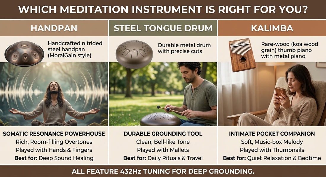 Best Meditation Instruments: Handpan, Tongue Drum or Kalimba? | MoralGain