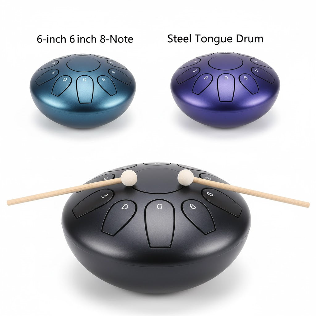 🎶 Meditation in Your Pocket: The 6-inch 8-note Steel Tongue Drum – Your Portable Sound of Healing!