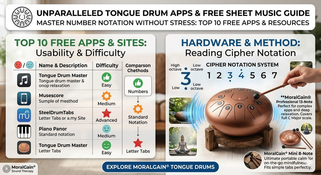Top 10 Free Apps for Tongue Drum Sheet Music & Easy Songs