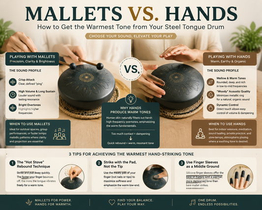Mallets vs. Hands: Finding the Warmest Tone on Your Steel Tongue Drum