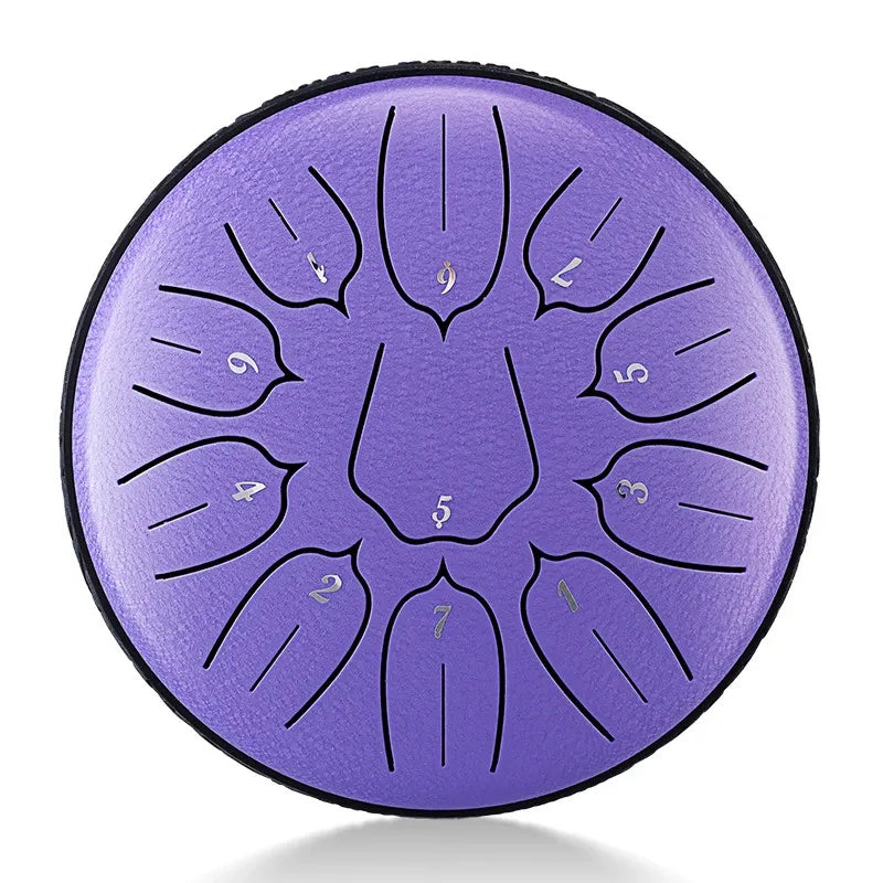 A dreamy lavender MoralGain 6-inch 11-note steel tongue drum, a beautiful gift for music lovers and yoga.