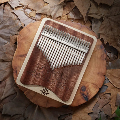 The main image of the MoralGain® Master 21-key kalimba, showing the full body and wide tonal range.